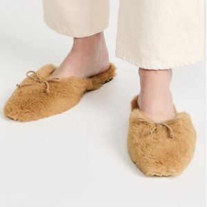 STAUD NWT real shearling mules